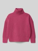 s.Oliver RED LABEL Loose Fit Strickpullover mit Stehkragen in Kirsche,...