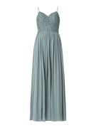 Laona Abendkleid mit Zierperlen in Schilf, Größe 34