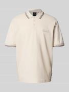 ARMANI EXCHANGE Regular Fit Poloshirt mit Knopfleiste in Offwhite, Grö...
