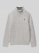 Polo Ralph Lauren Teens Strickpullover mit Stehkragen und Reißverschlu...