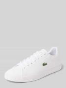 Lacoste Low Top Sneaker aus Leder-Mix in Weiss, Größe 42
