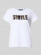 Betty Barclay T-Shirt aus Viskose-Mix mit Statement-Print in Weiss, Gr...