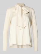 Milano Italy Blusenshirt mit Schleifen-Detail in Offwhite, Größe S
