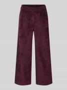 MAC Cropped Cordhose mit elastischem Bund Modell 'CHIARA' in Aubergine...