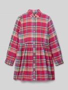 Polo Ralph Lauren Teens Minikleid mit Knopfleiste in Pink, Größe 128