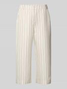comma Culotte aus Viskose-Mix mit Leinen-Anteil in Weiss, Größe 40/32