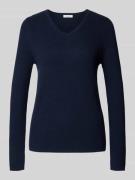 Christian Berg Woman Strickpullover mit V-Ausschnitt in Dunkelblau, Gr...