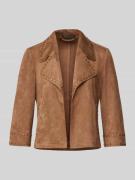 Betty Barclay Blazer in Leder-Optik mit Nieten in Cognac, Größe 38