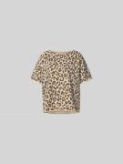 Juvia T-Shirt mit Allover-Animal-Print in Sand, Größe XS