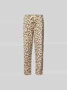Juvia Sweathose mit Allover-Animal-Print in Sand, Größe L