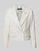 Marc Cain Regular Fit Blazer mit Pattentaschen in Ecru, Größe 40