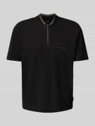 ARMANI EXCHANGE Poloshirt mit kurzem Reißverschluss in Black, Größe L