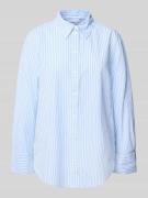 Tom Tailor Regular Fit Hemdbluse aus Lyocell-Baumwoll-Mix in Hellblau,...