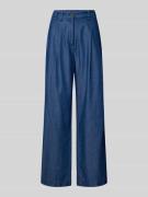Marc O'Polo Weite Hose aus Baumwoll-Lyocell-Mix in Marine Melange, Grö...
