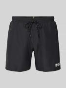 BOSS Badehose mit Label Print Modell 'STARFISH' in Black, Größe L