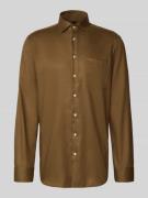 SEIDENSTICKER Slim Fit Business-Hemd mit Kentkragen in Beige, Größe 41