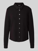 s.Oliver BLACK LABEL Regular Fit Blusenshirt aus Viskose-Mix in Black,...