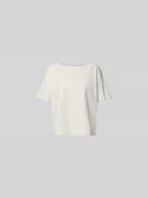 Juvia Relaxed Fit T-Shirt mit Rollsaum in Ecru, Größe L