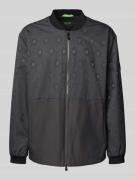BOSS Green Regular Fit Bomberjacke mit Zweiwege-Reißverschluss in Dunk...