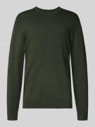 MCNEAL Strickpullover mit gerippten Abschlüssen in Dunkelgruen Melange...