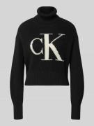 Calvin Klein Jeans Strickpullover mit Rollkragen in Black, Größe L