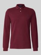 Polo Ralph Lauren Poloshirt mit Label-Stitching in Dunkelrot, Größe S
