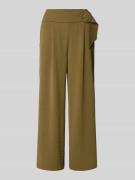 Zero Stoffhose mit französischen Eingrifftaschen in Oliv, Größe 42