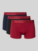 Emporio Armani Trunks mit Label-Bund im 3er-Pack in Rot, Größe L