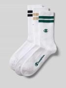 CHAMPION Socken mit Label-Print im 3er-Pack in Weiss, Größe 39-42