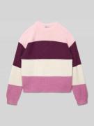 Only Regular Fit Strickpullover aus Viskose-Mix Modell 'SANDY' in Mauv...