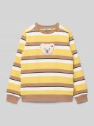 Steiff Sweatshirt mit gerippten Abschlüssen in Senf, Größe 104