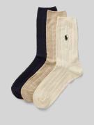 Polo Ralph Lauren Socken mit Zopfmuster im 3er-Pack in Offwhite, Größe...