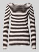 Marc O'Polo Regular Fit Langarmshirt aus reiner Baumwolle in Dunkelbra...