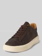 Blauer USA Sneaker mit Label-Patch in Dunkelbraun, Größe 41