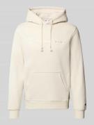 CHAMPION Hoodie mit Label-Stitching in Offwhite, Größe L