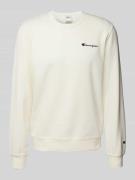 CHAMPION Sweatshirt mit Label-Stitching in Offwhite, Größe S