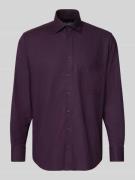 ETERNA Comfort Fit Business-Hemd mit Knopfleiste in Bordeaux, Größe 44