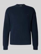 Calvin Klein Jeans Oversized Strickpullover mit gerippten Abschlüssen ...