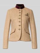 WHITE LABEL Slim Fit Blazer aus Woll-Mix mit Pattentaschen in Sand, Gr...