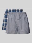 Schiesser Boxershorts mit Eingriff im 2er-Pack in Marine, Größe L