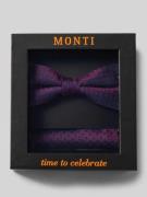 Monti Set aus Fliege und Einstecktuch aus reiner Seide in Bordeaux, Gr...