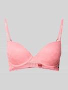 HUGO Push Up BH mit gemusterter Spitze in Pink, Größe 75B