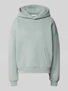 Review Hoodie mit Label-Stitching in Bleu, Größe L