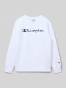 CHAMPION Sweatshirt mit Label-Print in Weiss, Größe 140