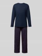 Emporio Armani Pyjama mit Logo-Stitching in Marine, Größe L