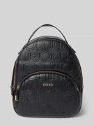 Liu Jo White Rucksack mit Label-Strukturmuster in Black, Größe 1