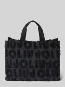 Liu Jo White Tote Bag mit Teddyfell in Black, Größe 1