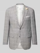 Carl Gross Leinensakko mit floraler Applikation Modell 'Tannon' in Hel...