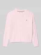 Tommy Hilfiger Teens Relaxed Fit Strickpullover aus reiner Baumwolle i...