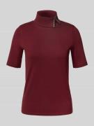 Marc Cain Eng anliegendes T-Shirt aus Baumwoll-Mix mit Rollkragen in B...
